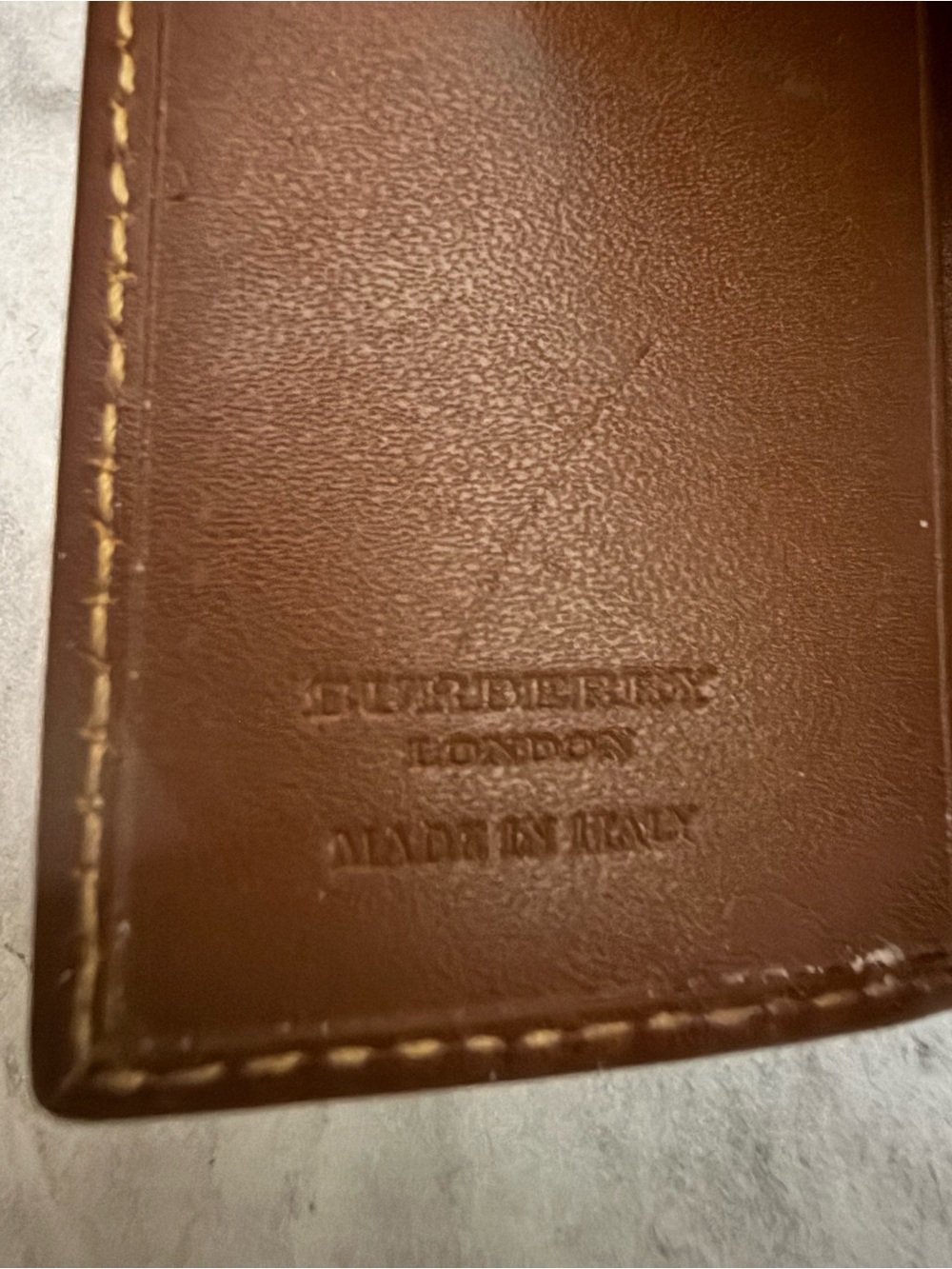 Vintage Burberry Plaid Canvas Trifold Key/Card Holder - Brown Trim - Picture 4 of 4